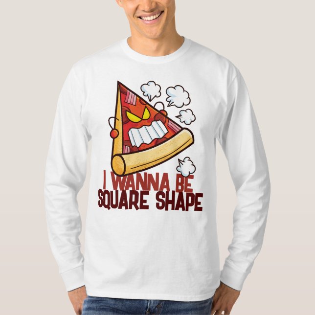 Maßgeschneiderte quadratische Form T-Shirt (Vorderseite)