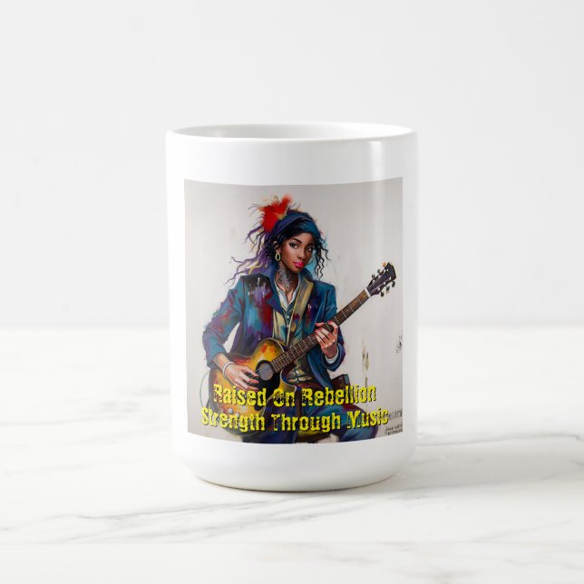 Maßgeschneiderte rebellische Gitarrist Art Inspira Kaffeetasse (Mittel)