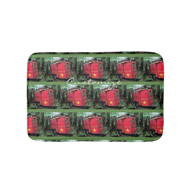 Maßgeschneiderte Red Sinti und Roma winzige Wohnwa Badematte (Vorderseite)