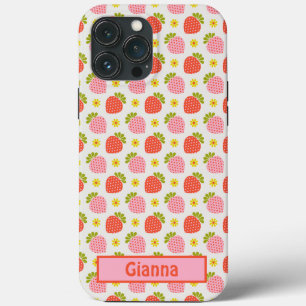 Maßgeschneiderte Retro-Erdbeere und Daisy Case-Mate iPhone Hülle