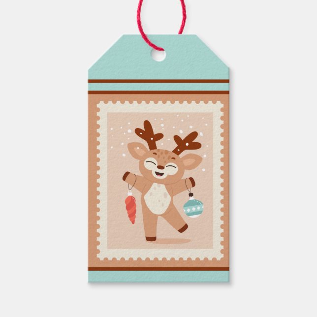 Maßgeschneiderte Retro-Papiertanzrinne für die Bri Geschenkanhänger (Vorderseite)