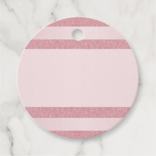 Maßgeschneiderte Rose Gold Glitzer Look Blank Temp Geschenkanhänger