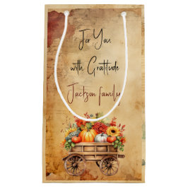 Maßgeschneiderte rustikale Erntedank-Geschenktasch Kleine Geschenktüte