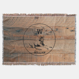 Maßgeschneiderte rustikale Holztextur & Hirschmono Decke