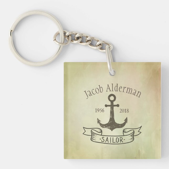 Maßgeschneiderte Sailor-Gedenkstätte Schlüsselanhänger (Vorderseite)