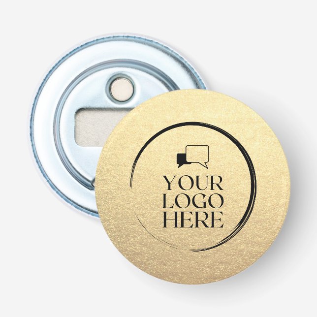 Maßgeschneiderte, saubere Geschäfte Gold Ihr Logo  Flaschenöffner (Vorderseite)