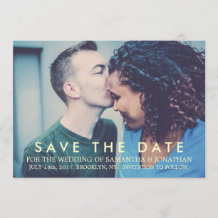 Maßgeschneiderte Save the Date moderne Hochzeitkar