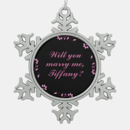 Maßgeschneiderte Schmuckstücke Schneeflocken Zinn-Ornament
