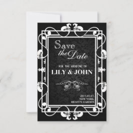 Maßgeschneiderte Schwarz/Weiß-Hochzeit Save The Date