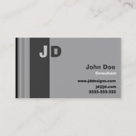 Maßgeschneiderte Schwarz/Weiß-Monogramm-Visitenkar Visitenkarte