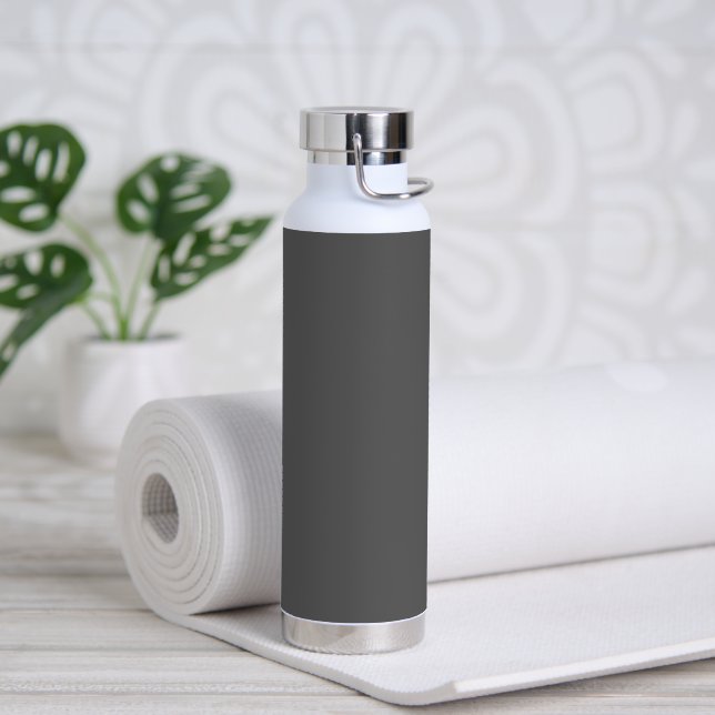 Maßgeschneiderte schwarze Edelstahlflasche Trinkflasche (Yoga)