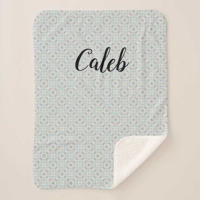 Maßgeschneiderte Seashell Pattern Kids Sherpadecke (Vorderseite)