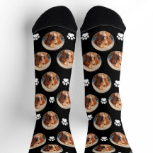 Maßgeschneiderte Seesocken mit niedlicher Hundepap