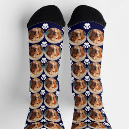 Maßgeschneiderte Seesocken mit niedlicher Hundepap Socken