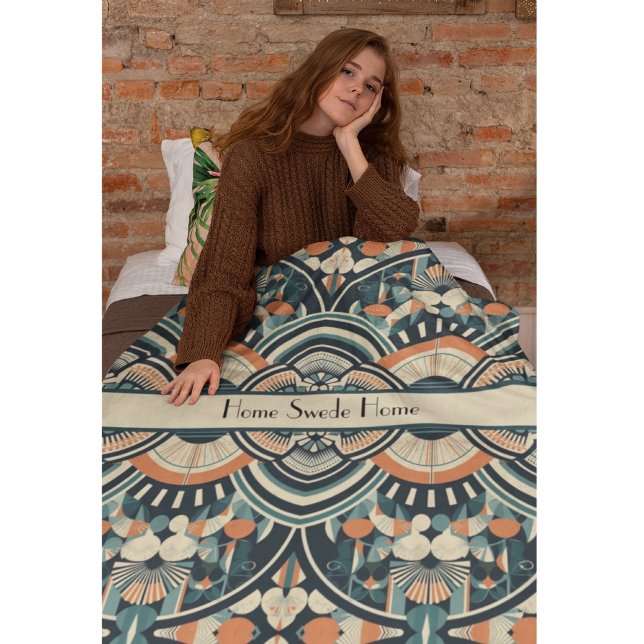 Maßgeschneiderte skandinavische Kunst-Déco Fleecedecke (Von Creator hochgeladen)