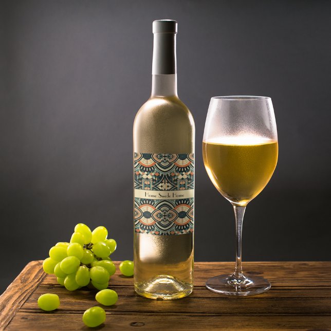 Maßgeschneiderte skandinavische Kunst-Déco Weinetikett (Von Creator hochgeladen)