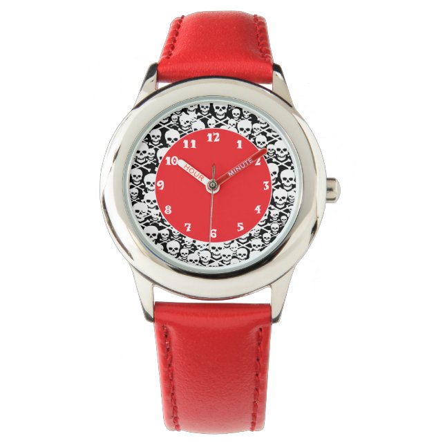 Maßgeschneiderte Skulls & Crossbones Armbanduhr (Vorderseite)