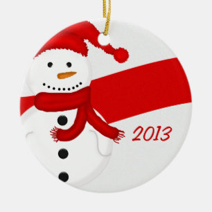 Maßgeschneiderte Snowman-Ornamente Keramik Ornament