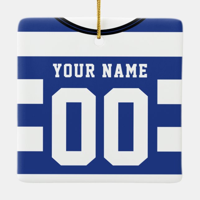 Maßgeschneiderte Soccer Jersey Template Ornament (Rückseite)