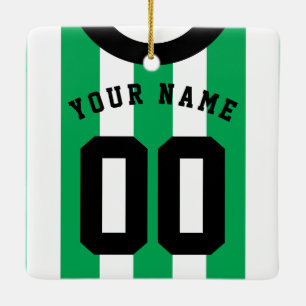 Maßgeschneiderte Soccer Rugby Jersey-Ornament-Vorl Keramikornament