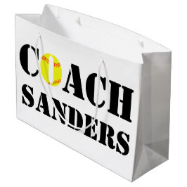 Maßgeschneiderte Softball Coach Geschenktasche Große Geschenktüte