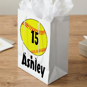 Maßgeschneiderte Softball-Geschenktaschen Mittlere Geschenktüte