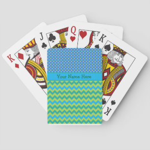 Maßgeschneiderte Spielkarten, Blue Moons Chevrons Spielkarten