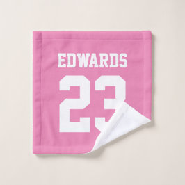 Maßgeschneiderte Sportbezeichnung mit Namen Wash T Waschlappen