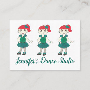 Maßgeschneiderte Stich Dance School Studio Lehrer  Visitenkarte