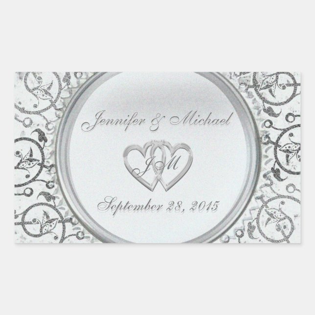 Maßgeschneiderte Stickerei Rechteckiger Aufkleber (Vorderseite)