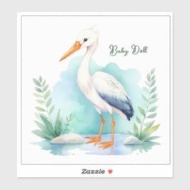 Maßgeschneiderte Stork Kinderzimmer Set Baby Puppe Aufkleber