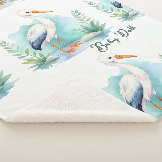 Maßgeschneiderte Stork Kinderzimmer Set Baby Puppe Sherpadecke (3/4)