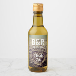 Maßgeschneiderte Strandhochzeit Foto Miniflasche Weinetikett