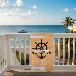 Maßgeschneiderte Streifen mit weißem Streifen und Strandtuch