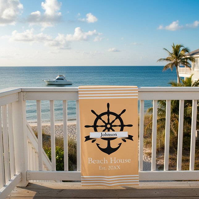 Maßgeschneiderte Streifen mit weißem Streifen und  Strandtuch (Von Creator hochgeladen)