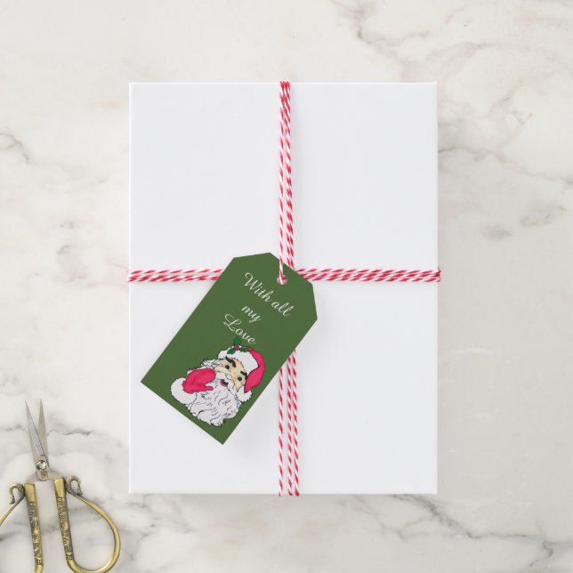 Maßgeschneiderte Taillenklauseln mit Text Geschenkanhänger (Mit Garn)