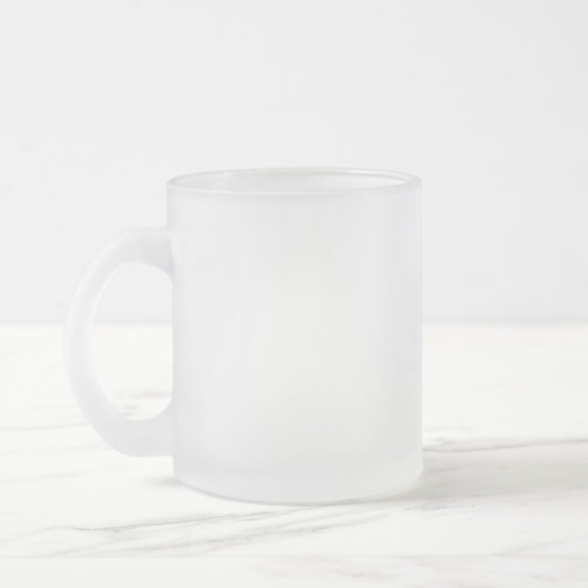 Maßgeschneiderte Tasse aus Mattiertem Glas für jed (Links)