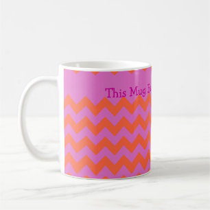 Maßgeschneiderte Tasse, Magenta und Orange Chevron Tasse