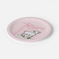 Maßgeschneiderte Taufe, Rosa, Mädchen, Lamm