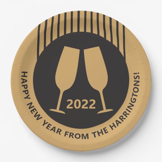 Maßgeschneiderte Teller für Champagner (Vorderseite)