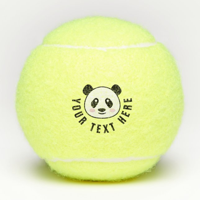 Maßgeschneiderte Tennisbälle mit niedlichem Panda  (Vorderseite)
