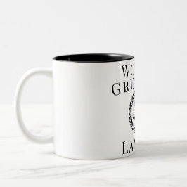 Maßgeschneiderte Textwelten der größten Rechtsjust Zweifarbige Tasse