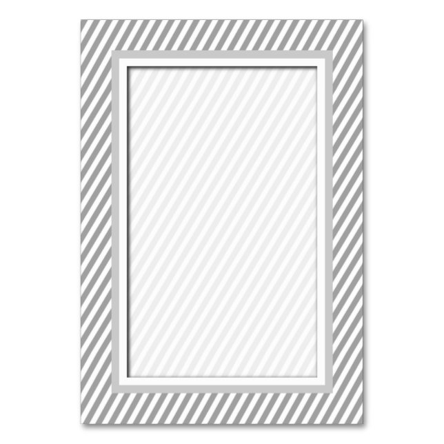 Maßgeschneiderte Tischnummer-Karten mit grauem Str Tischnummer (Vorderseite)