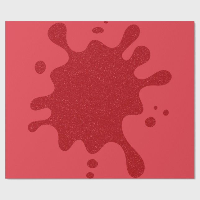 Maßgeschneiderte Tomato Red Spritzer Gift Wrap Geschenkpapier (Flach)