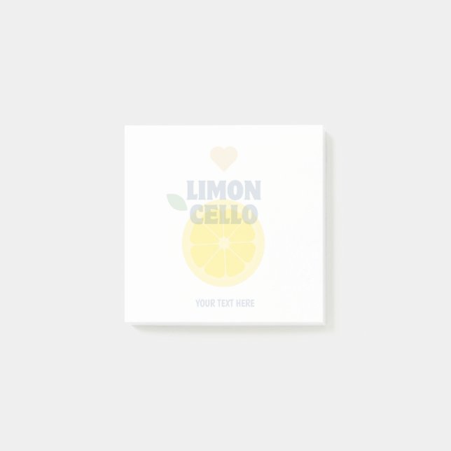 Maßgeschneiderte transparente Liebe Limoncello Post-it Klebezettel (Vorderseite)