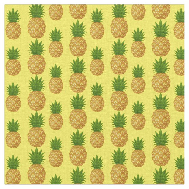 Maßgeschneiderte, tropische Ananas Stoff (Nahaufnahme)
