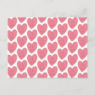 Maßgeschneiderte U R Hot Funny Candy Hearts Postka Postkarte