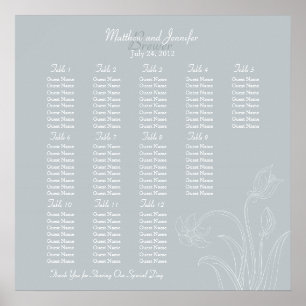 Maßgeschneiderte Übersicht über die Hochzeitssitze Poster
