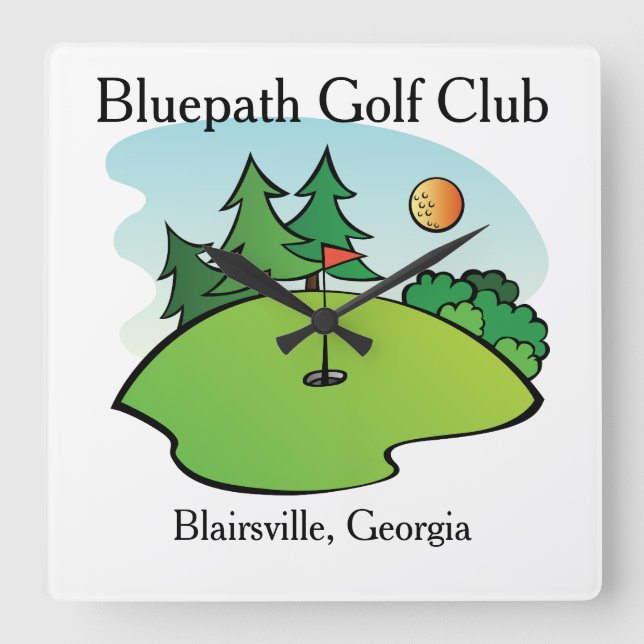 Maßgeschneiderte Uhr für den Golf Club (Vorderseite)