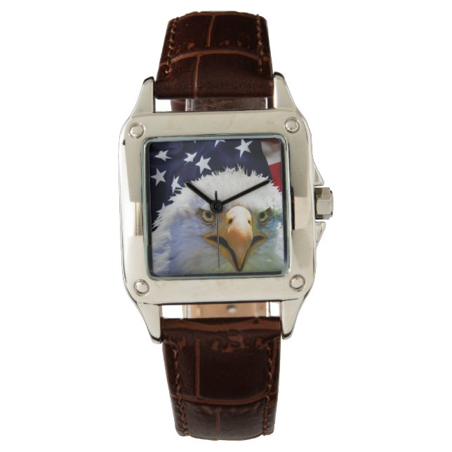 Maßgeschneiderte Uhren mit amerikanischer Flagge (Vorderseite)